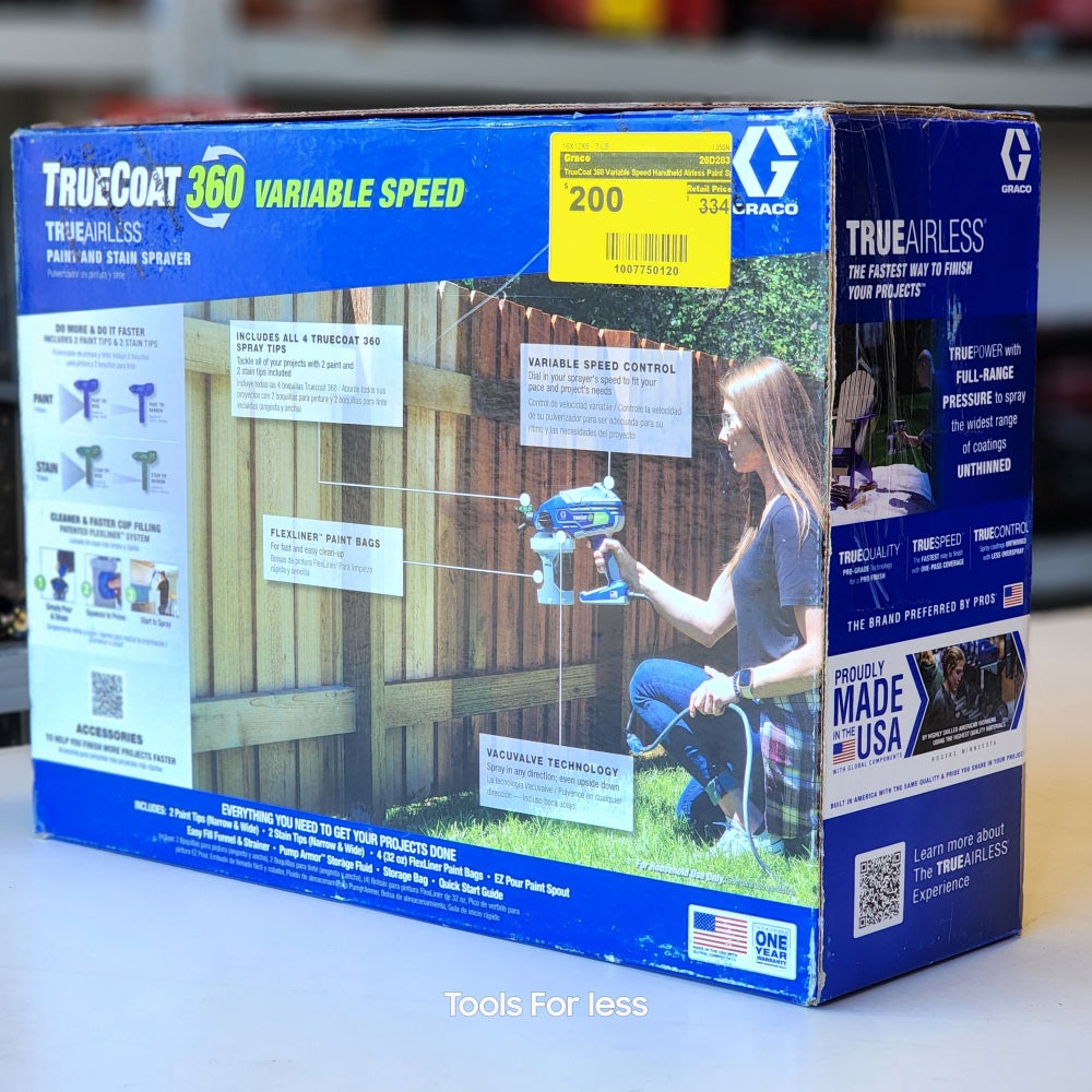 True Coat 360 Variable Speed Handheld Airless Paint Sprayer True Coat 360 Variable Speed Handheld Airless Paint Sprayer